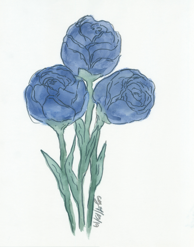 alt=”Cashleigh’s painting: Blue Peonies” aria-hidden=”true"